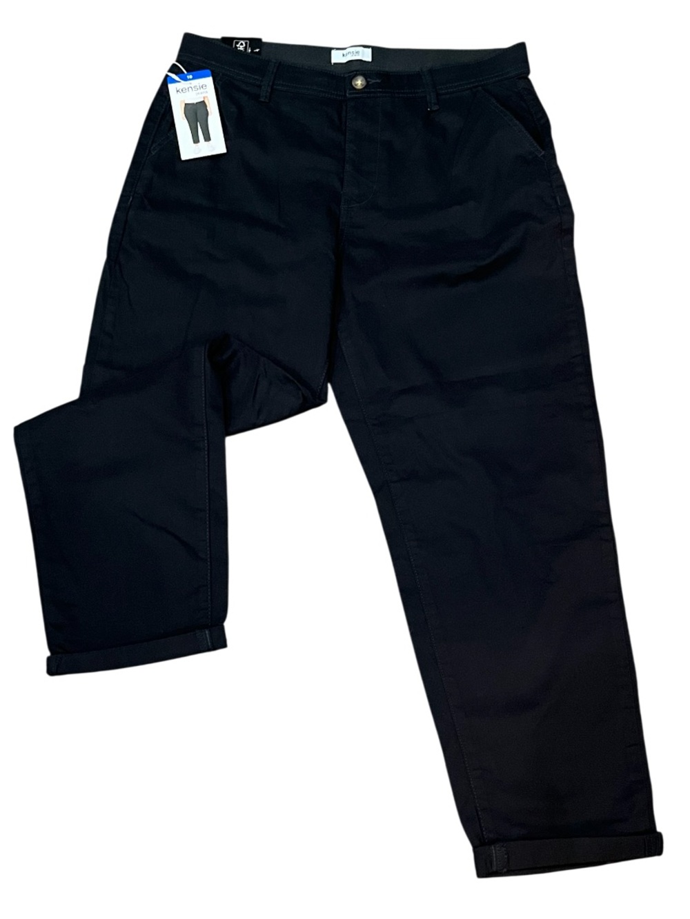 NWT Kensie Girlfriend Chino Pant Black Size 10